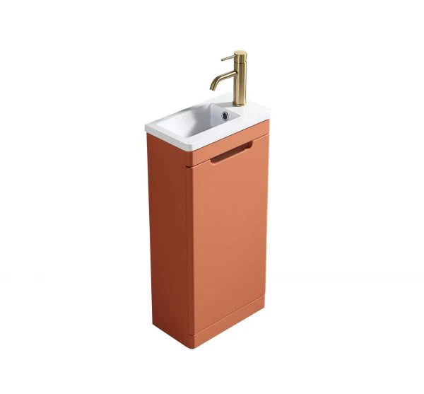 Accera Mini Floor Standing Vanity Unit - Bruciata Orange