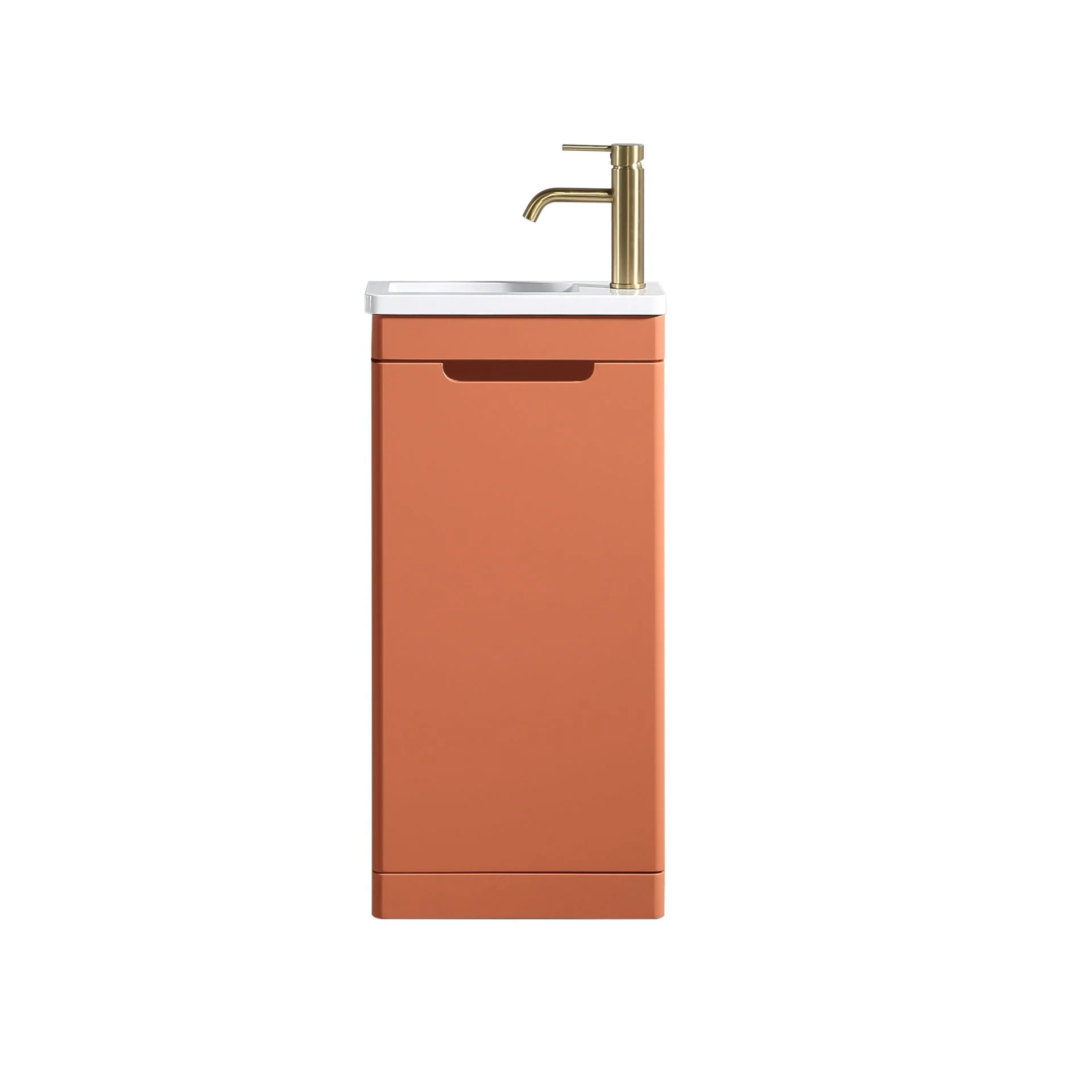 Accera Mini Floor Standing Vanity Unit - Bruciata Orange - Image 2