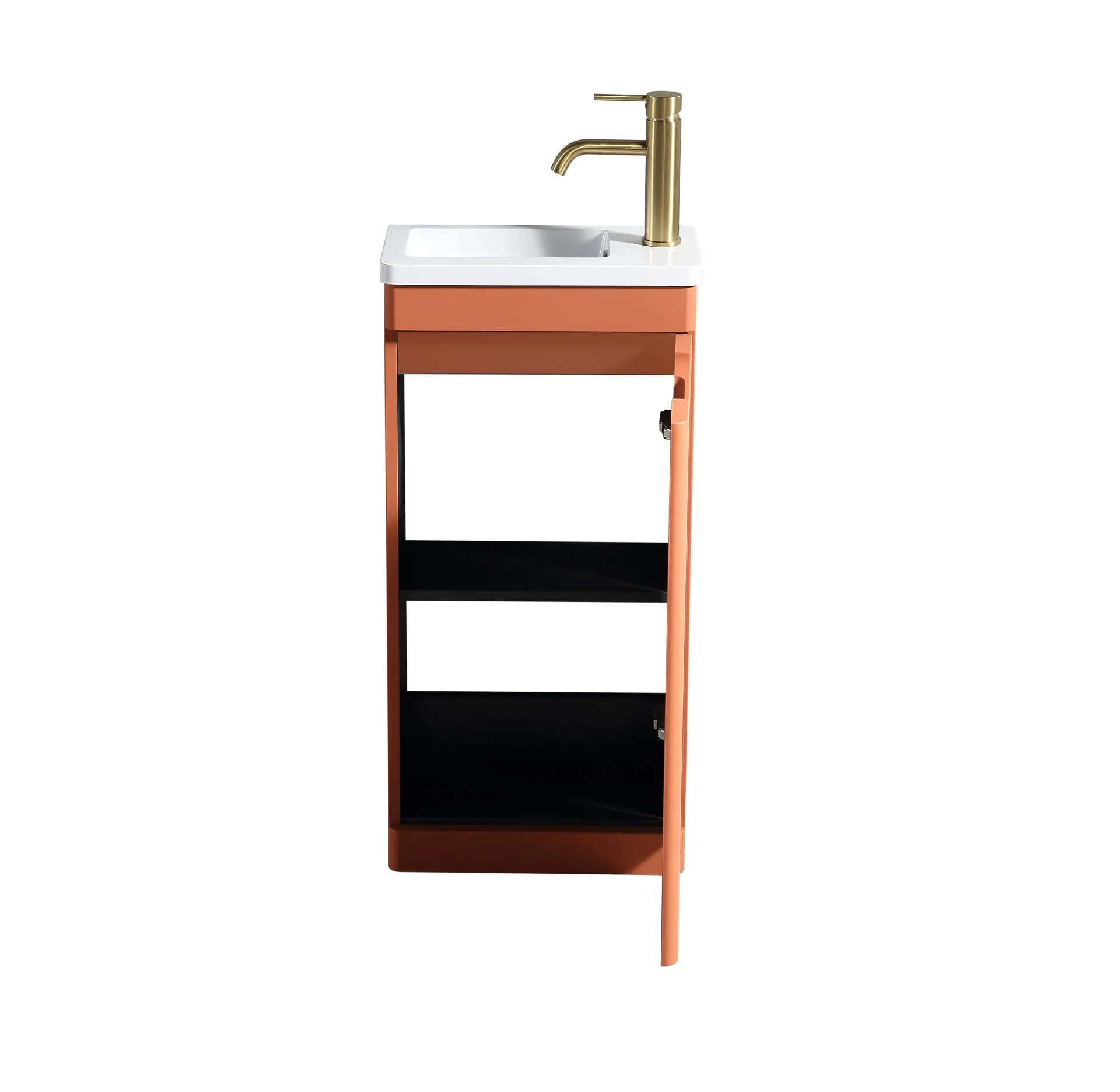 Accera Mini Floor Standing Vanity Unit - Bruciata Orange - Image 4