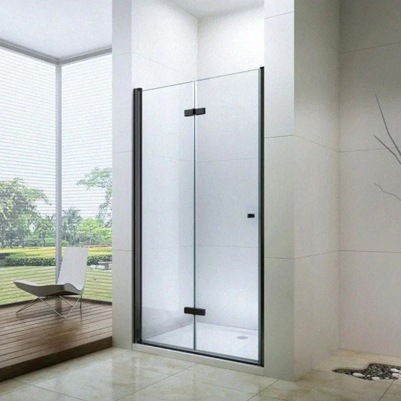 Gulietta Aero Black Bi Fold Shower Door 6mm Glass - Image 4