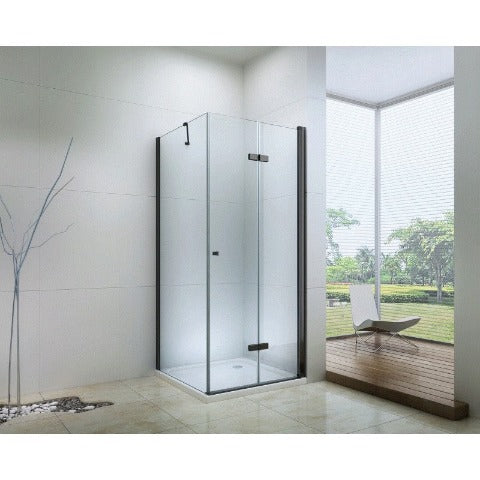 Black Aero Bi Fold Shower Enclosure - Image 4