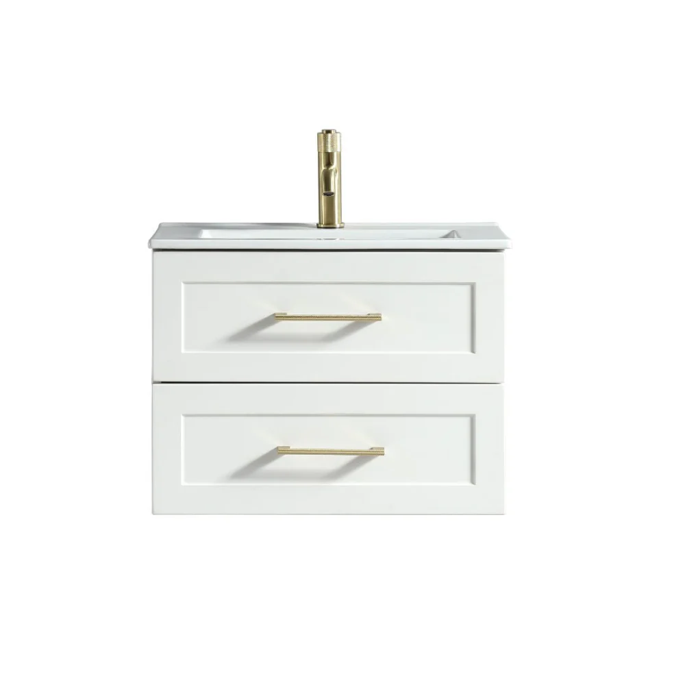 Bakewell Silk White Vanity Unit & Basin 600mm - Image 4