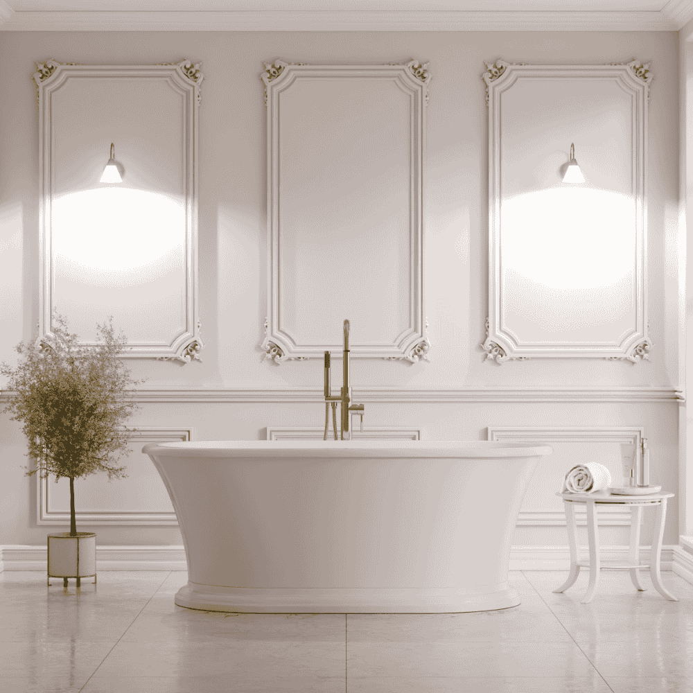 Traditional Freestanding Bathtub – White, Style, Classic Oval - Image 2