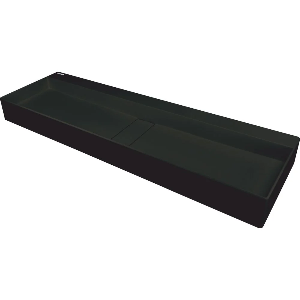 Blur Granite washbasin, countertop - with cover plate - 1200x400mm - Image 5