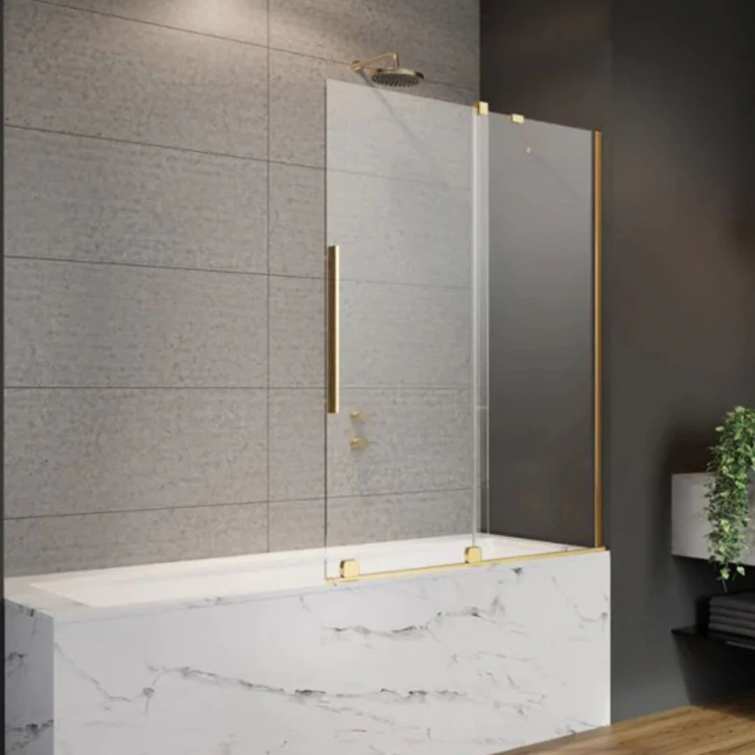 Radaway 8mm Furo PND II Bath Screen - Gold
