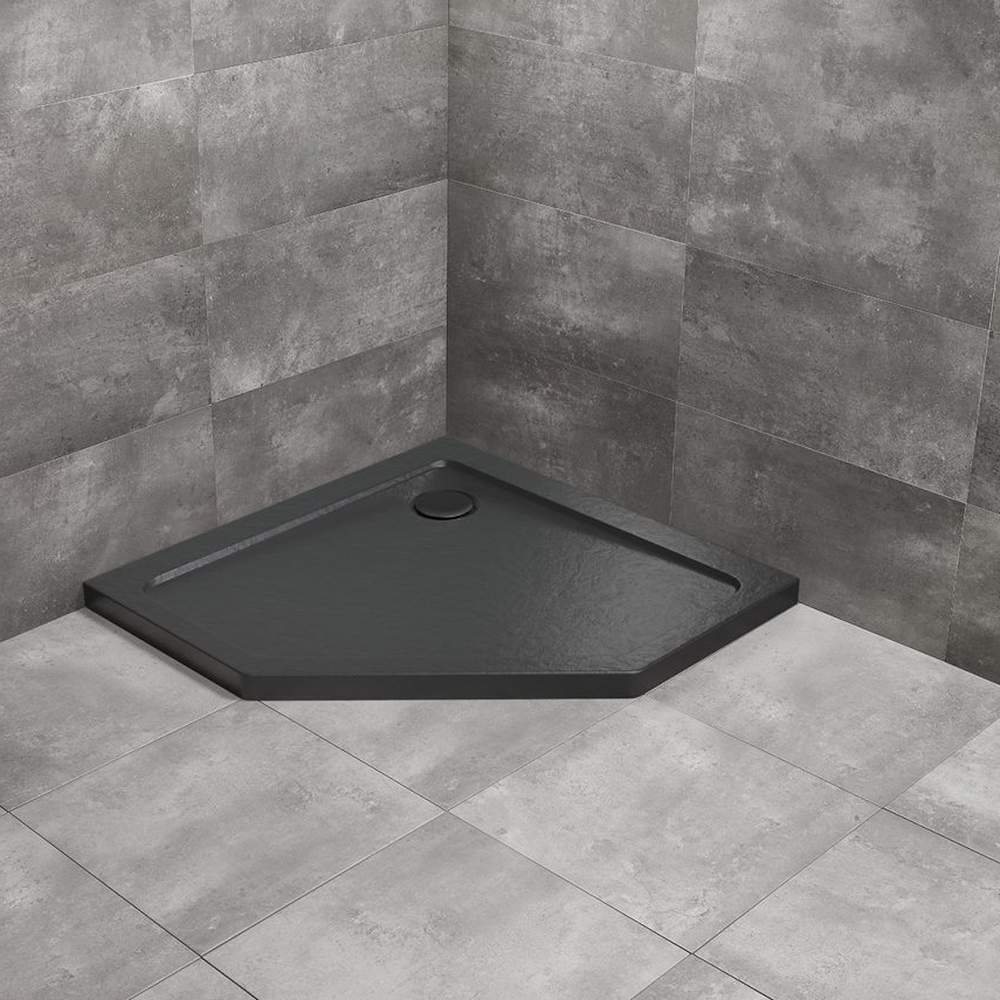 Doros PT Black Stone Pentagon Shower Tray
