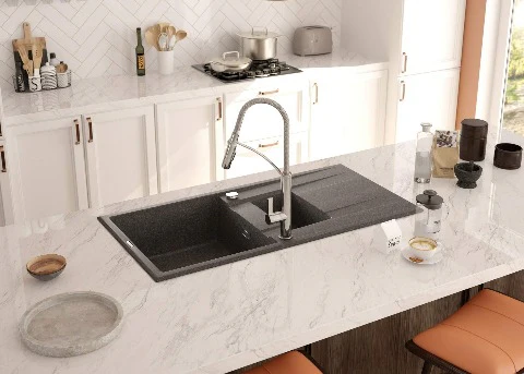 Eridan Granite sink 1.5-bowl with drainer - Image 7