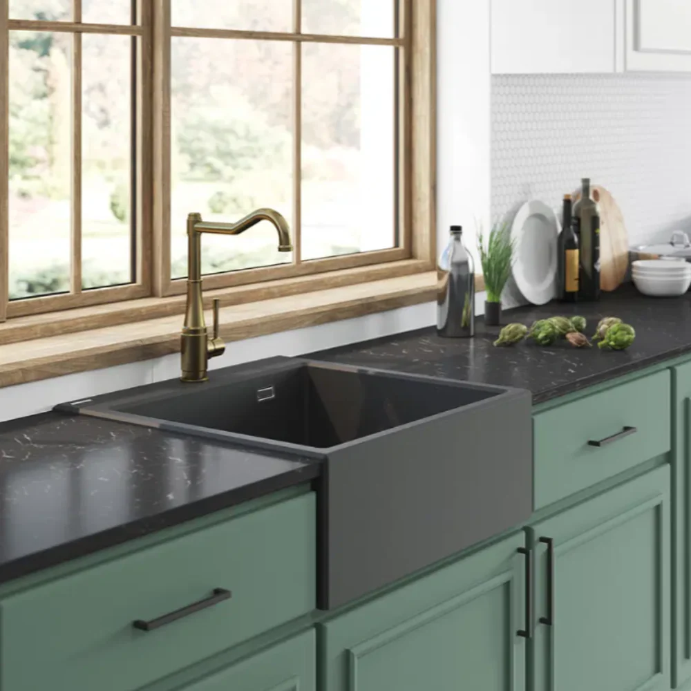 Deante Eridan Granite Belfast Sink - 1 Bowl, Multi-Colour Options