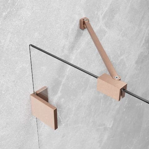 Essenza Pro Brushed Copper PTJ Pentagon Shower Enclosure - Image 4