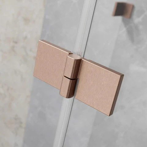 Essenza Pro Brushed Copper PTJ Pentagon Shower Enclosure - Image 5