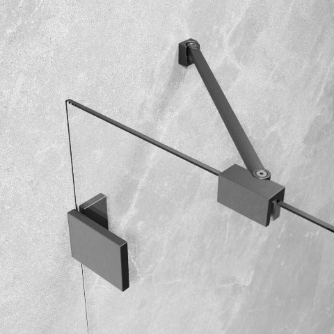 Essenza Pro Brushed Gunmetal PTJ Pentagon Shower Enclosure - Image 4
