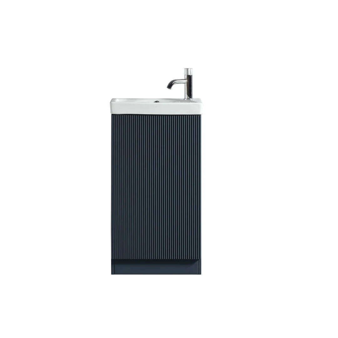 Flauto Mini Floor Standing Vanity Unit - Midnight Shadow - Image 4