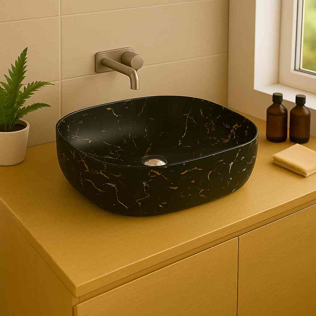 Fuego Countertop Basin Black Stone