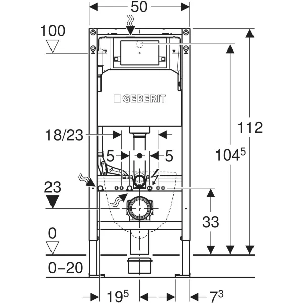 Geberit Alpha 1.12 Duofix WC Frame Concealed Cistern Rectangle Plate Acoustic Mat 4 In 1 Set 458.039.00.2 - Image 5