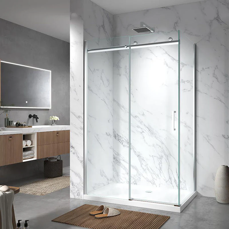 Gulietta Accent Chrome Sliding Shower Enclosure