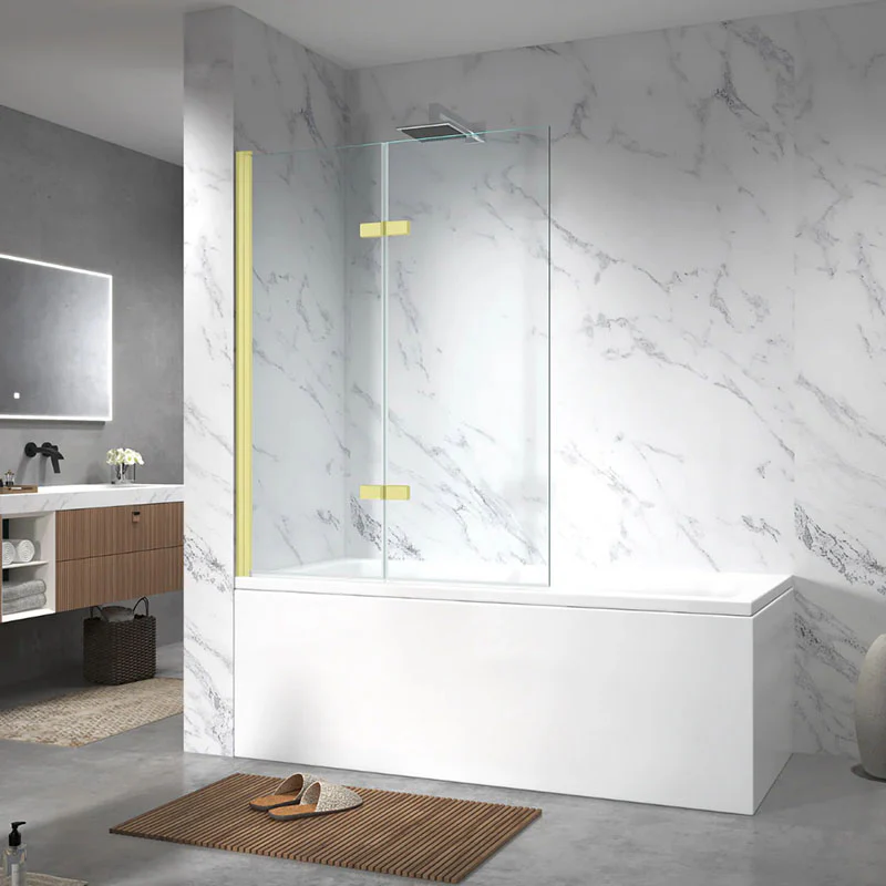 Gulietta Gold 2-Wing Bath Screen