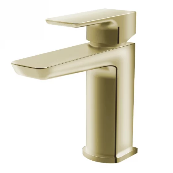 Gulietta Swansea Brushed Brass Basin Mixer Tap & Waste