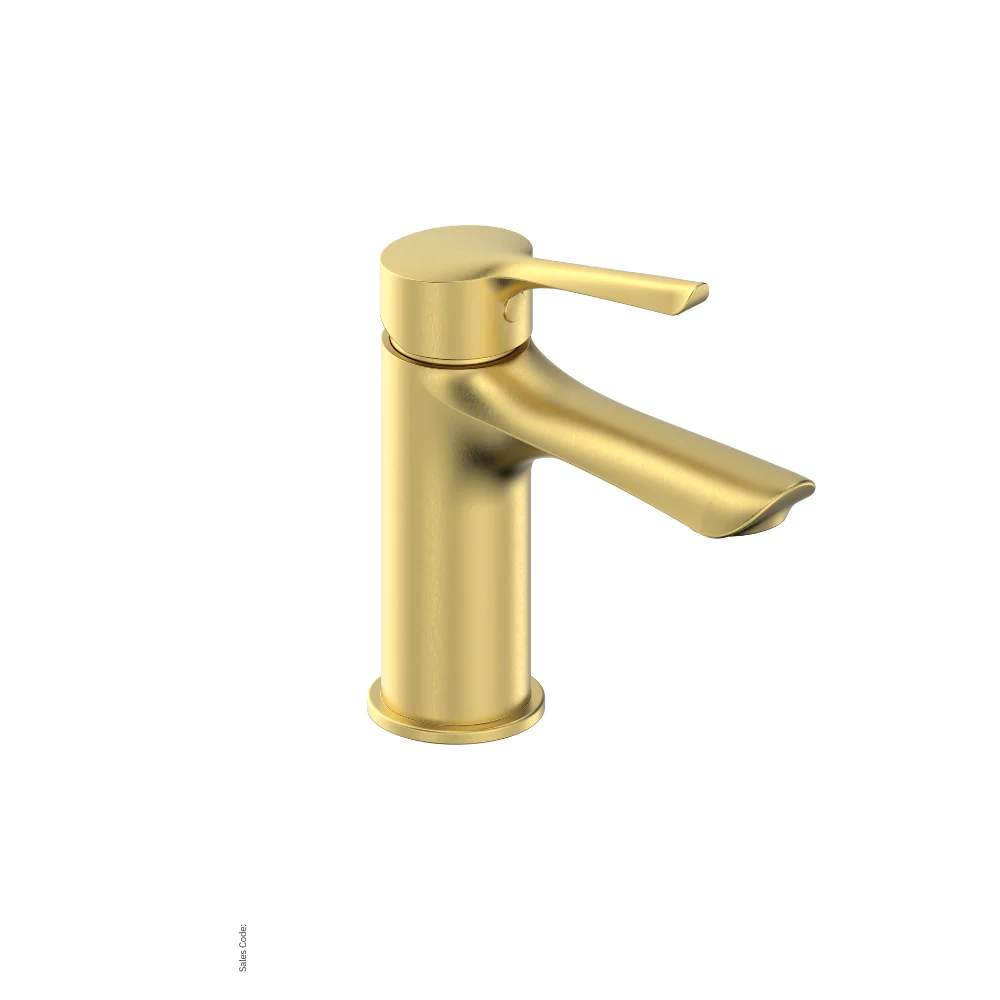 Gulietta Nefyn Brushed Brass Basin Mixer Tap & Waste