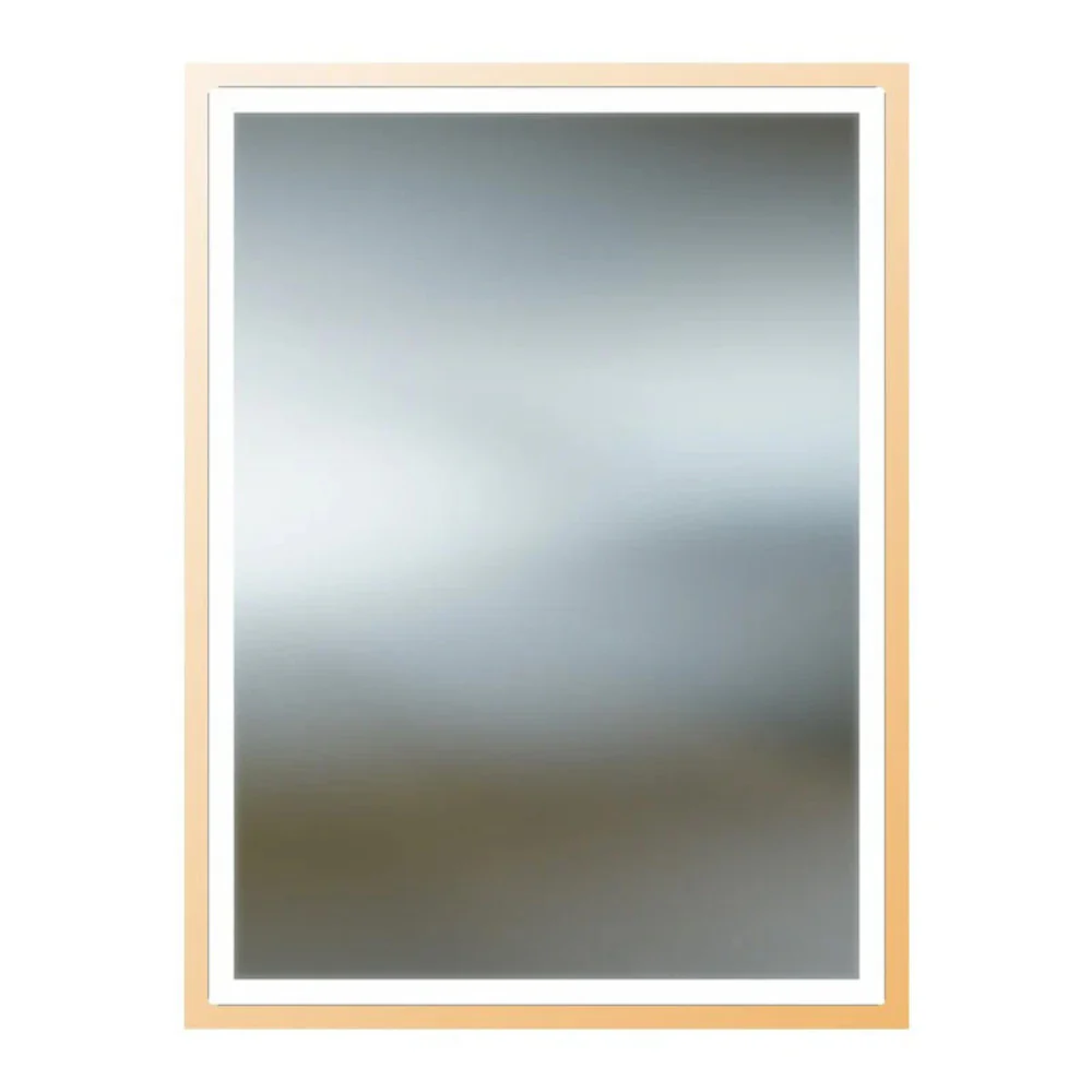 Hebe 80X60 Rectangle LED Mirror Gold - Image 4