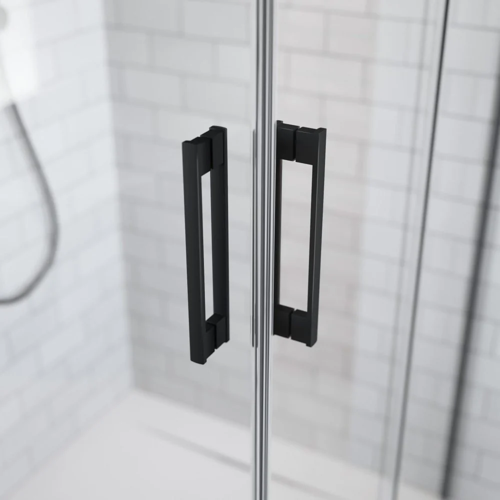 Radaway Idea 8 KDD Recess Shower Enclosure – Matte Black, 6mm Safety Glass - Image 3