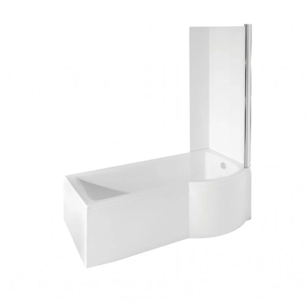 P Shape shower bath with 1-fold shower screen - Image 5