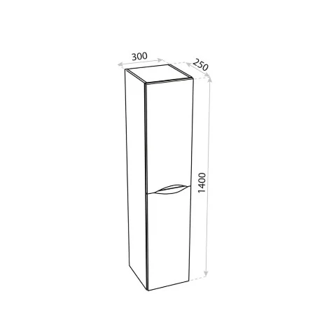 colourado Tall Unit Gloss Black - Image 3