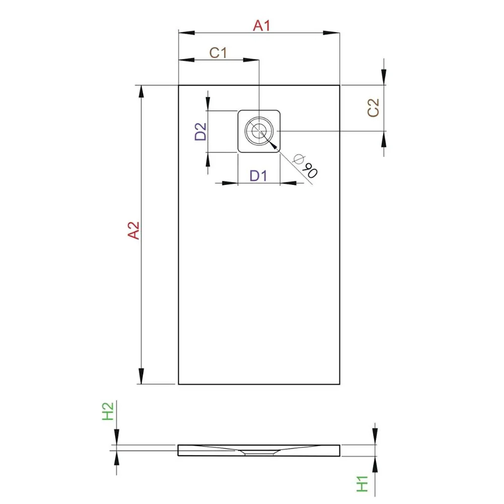 Kyntos F - White Slate Shower Tray - Image 6