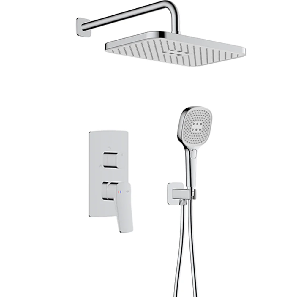 Malaga Wall-Mounted Concealed Shower Mixer with Handset - Image 8