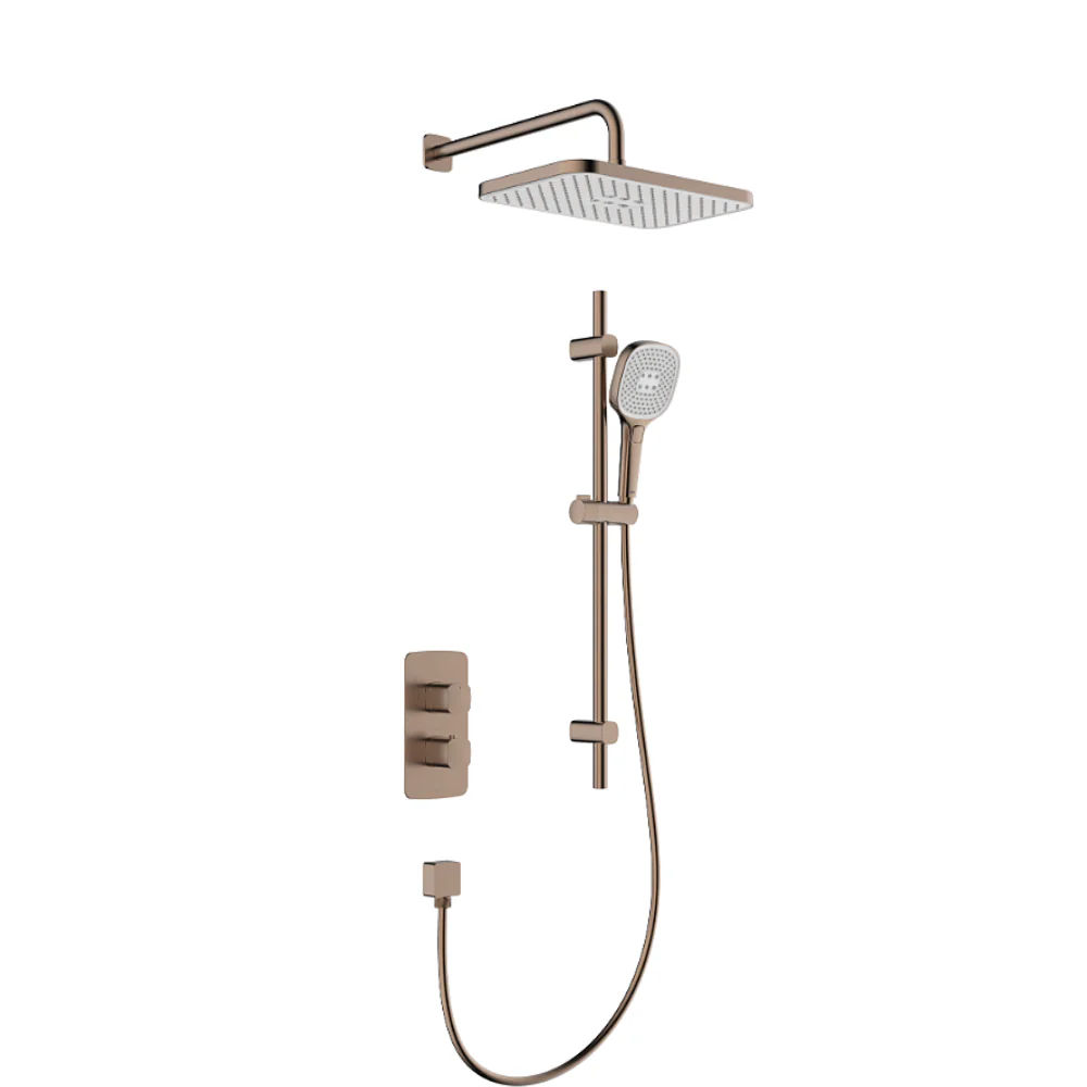 Malaga Concealed Thermostatic Rainshower Set with Sliding Rail - Image 6