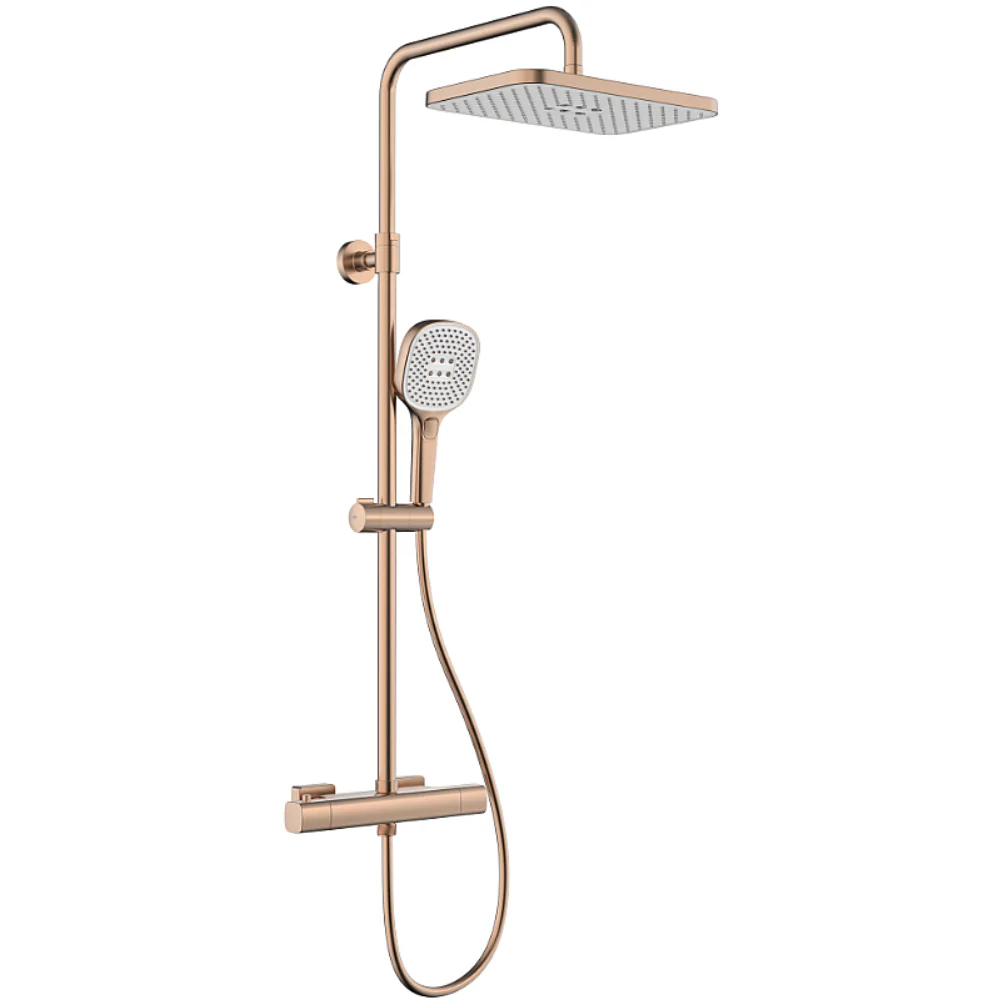Malaga T-Bar Thermostatic Rain Shower Set – Adjustable Overhead & Hand Shower - Image 11