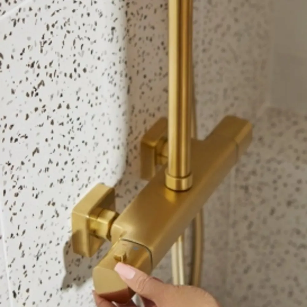 Malaga T-Bar Thermostatic Rain Shower Set – Adjustable Overhead & Hand Shower - Image 9