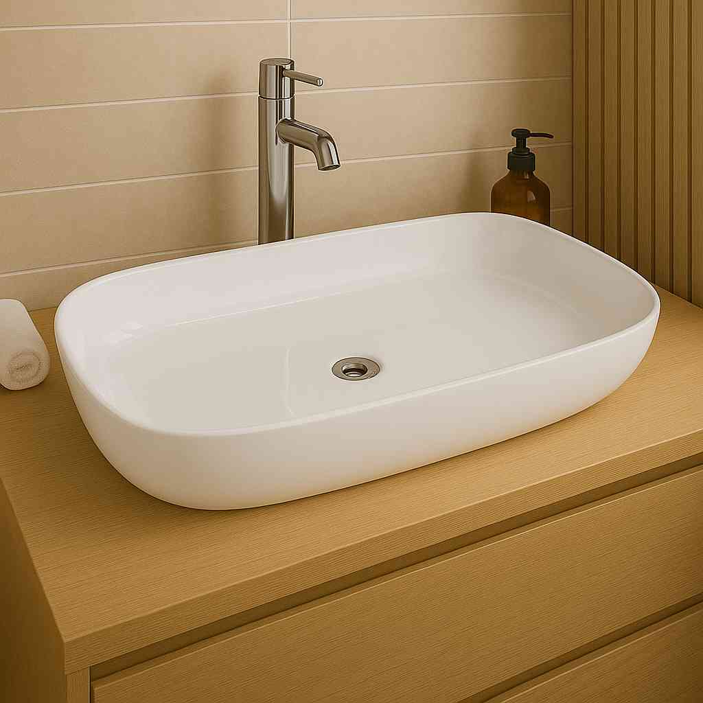 Kratos Countertop Washbasin - White