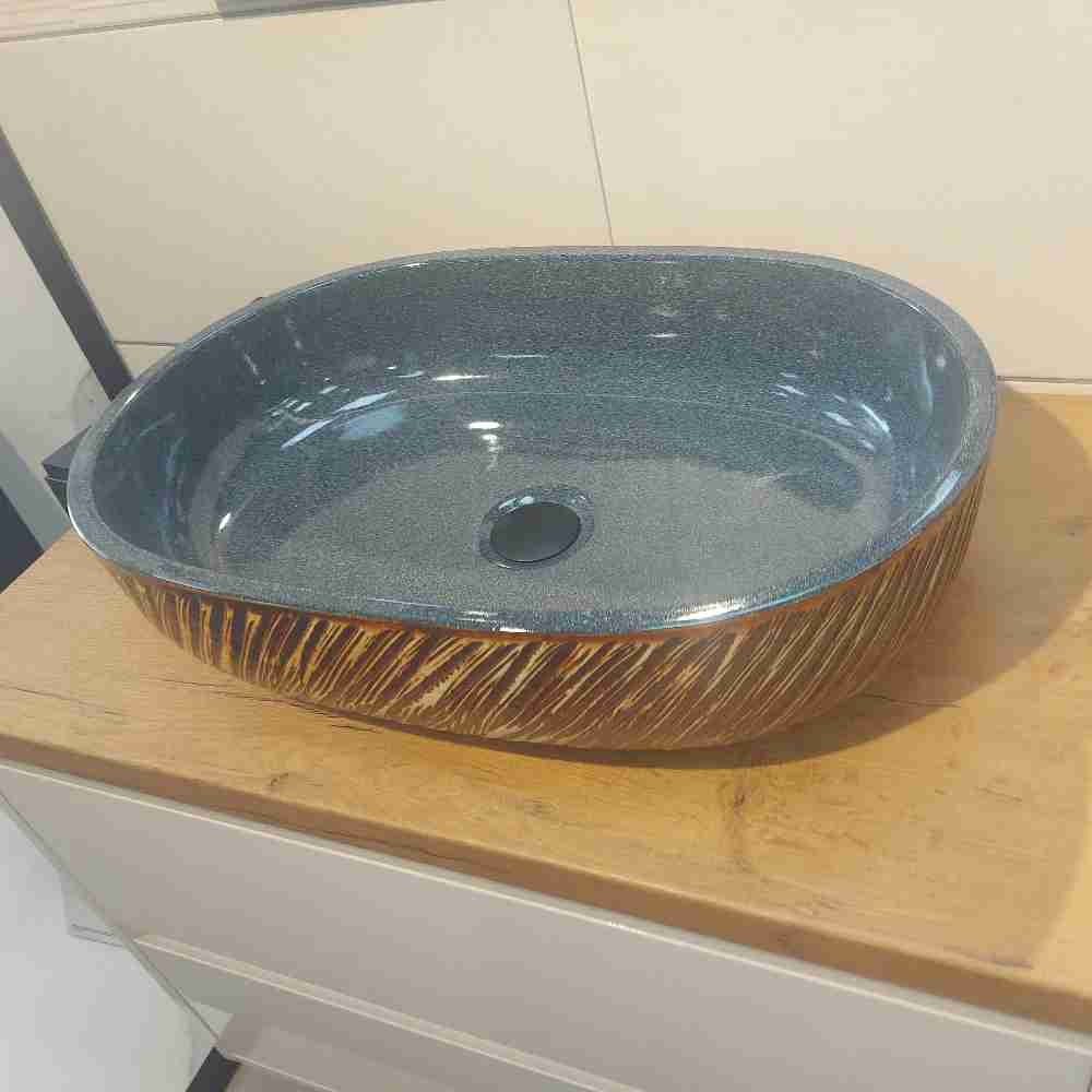 Aleta Countertop Washbasin - Blue