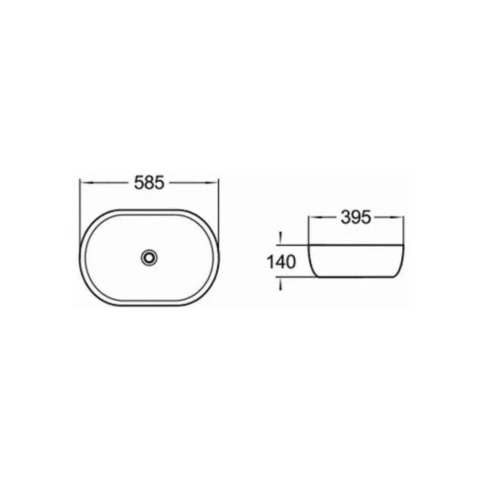 Alita Countertop Washbasin - Blue - Image 3