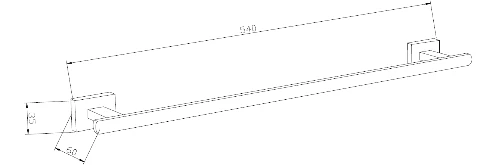 Arno Single Towel Rack - Image 6