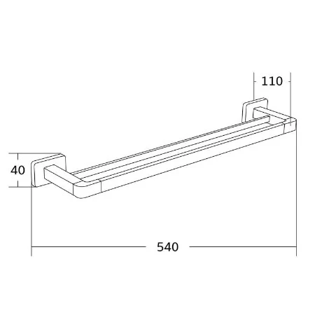 Asis Double Towel Rail - Image 4