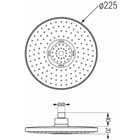 D-05 Shower Head 220mm - Image 9