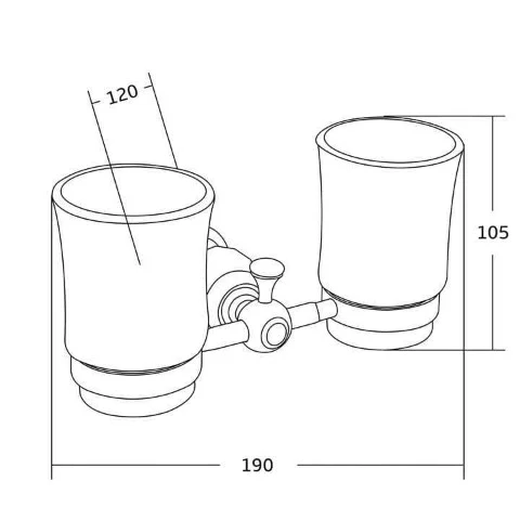 Estela Double Toothbrush Holder - Image 5