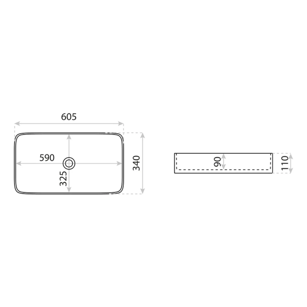 Pasana Countertop Washbasin - Matte Black - Image 4