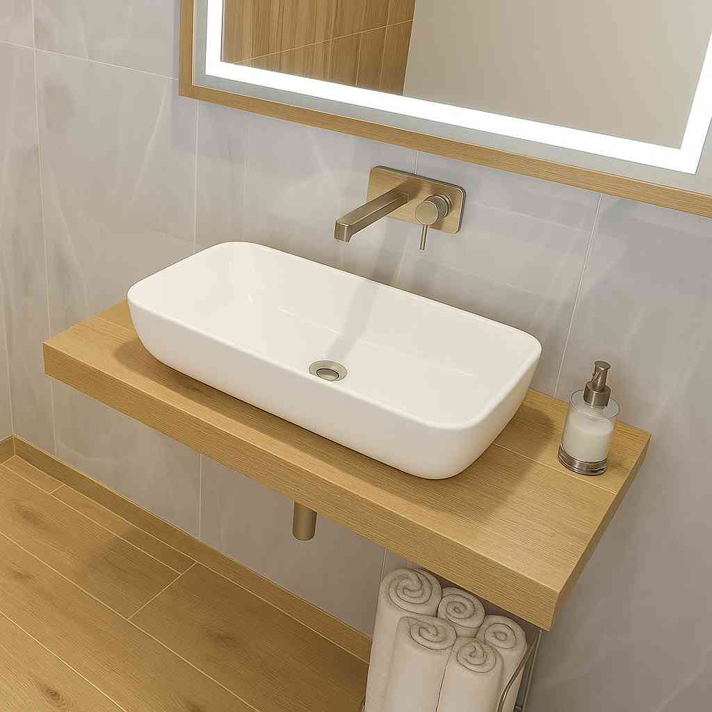 Toro Countertop Washbasin - White