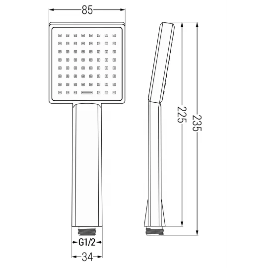 R-45 1-Function Hand Shower - Image 4