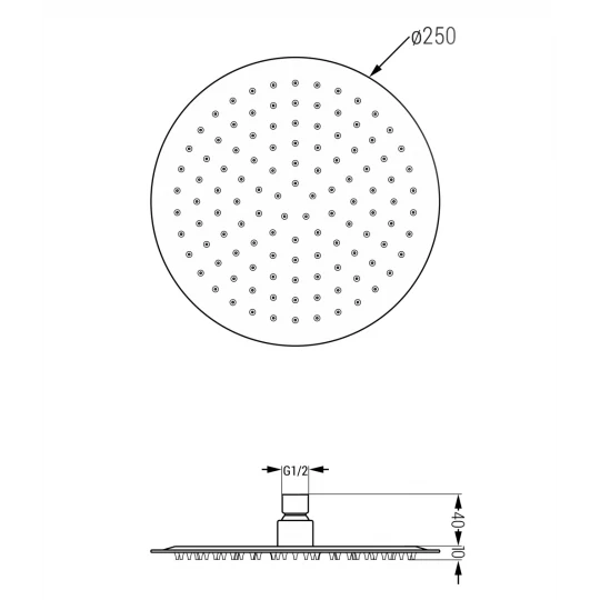 Slim Rain Shower 250mm - Image 13