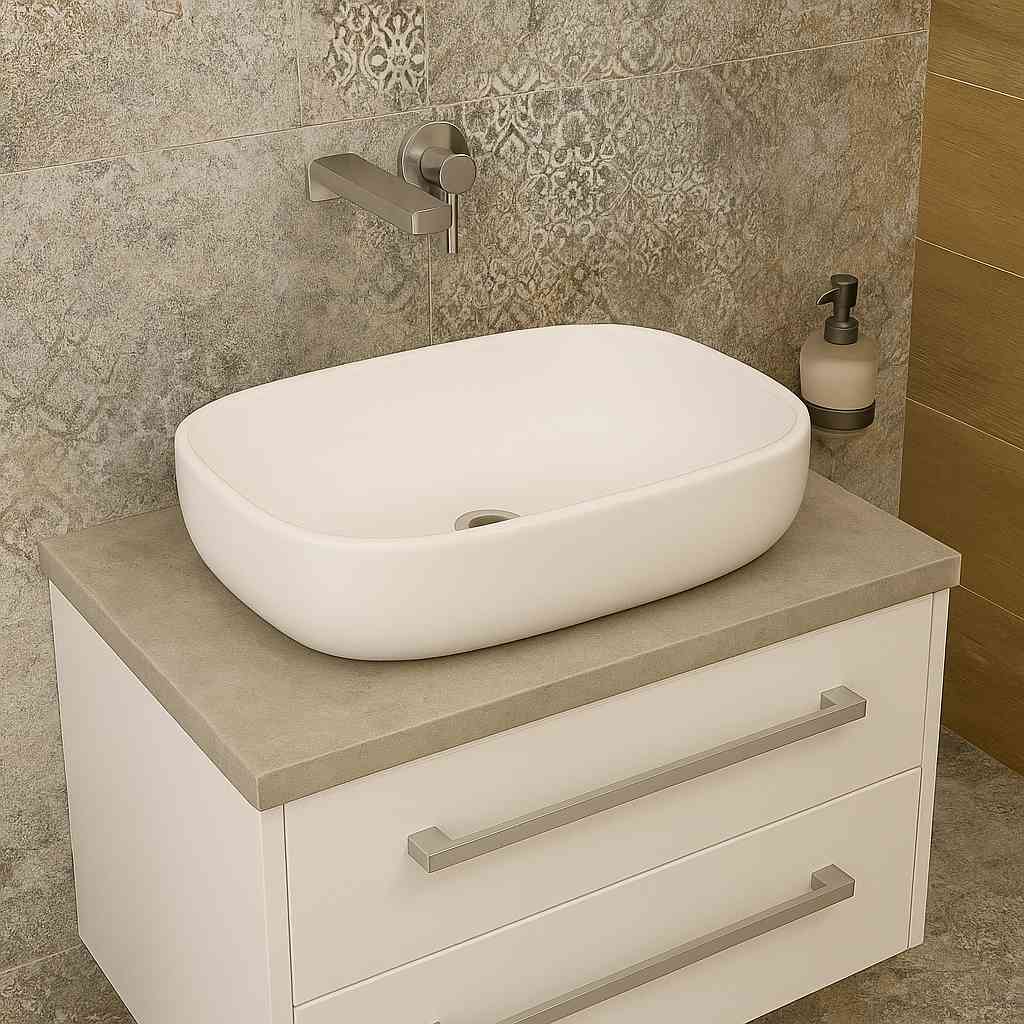Alava Countertop Washbasin - White - Image 3