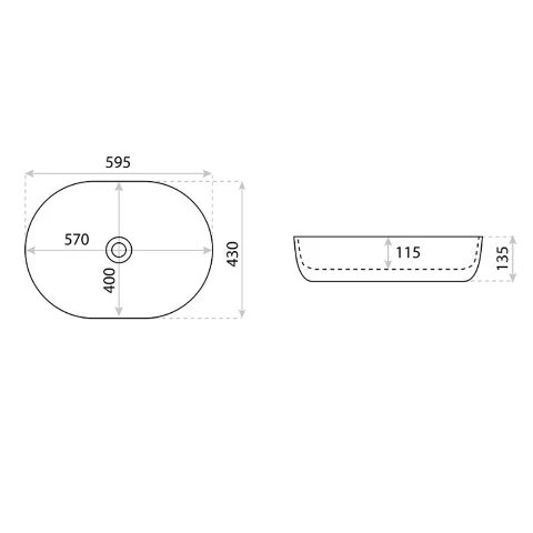Blas Countertop Washbasin - White - Image 3