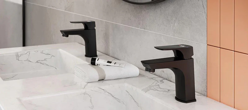 Mokait Black Low Washbasin Mixer by Bathroom Store Ireland - Image 3