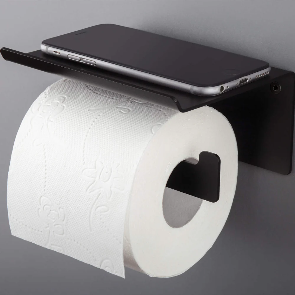 Mokko Toilet paper holder wall-mounted - with shelf - Image 8
