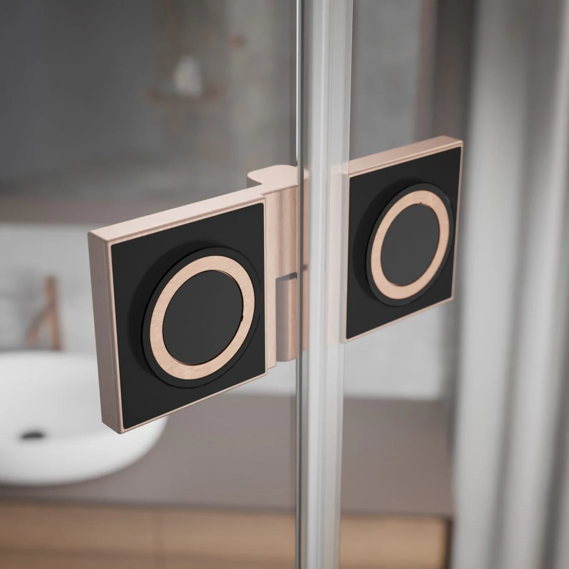 Radaway NES DWB Brushed Copper Bifold Shower Door – 6mm Glass - Image 3
