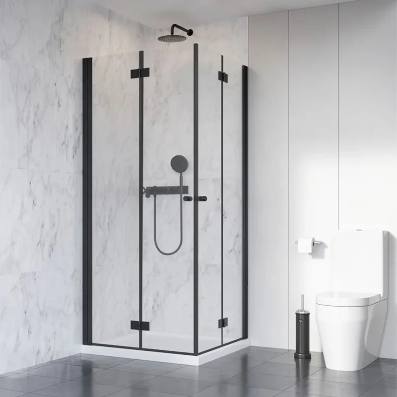 NES KDD B Bi-Fold Shower Enclosure - Black - Image 3