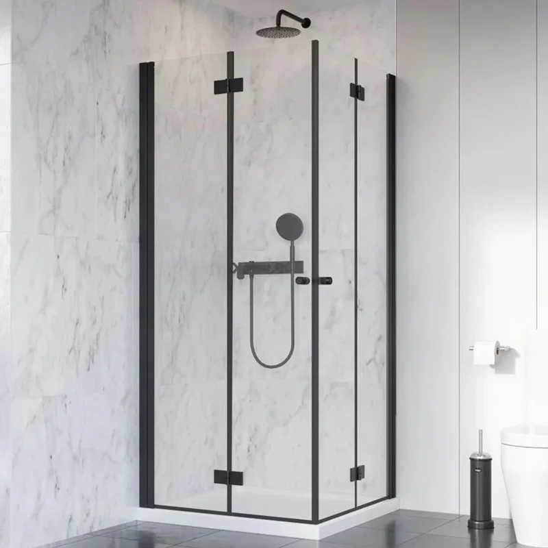 NES KDD B Bi-Fold Shower Enclosure - Black - Image 7
