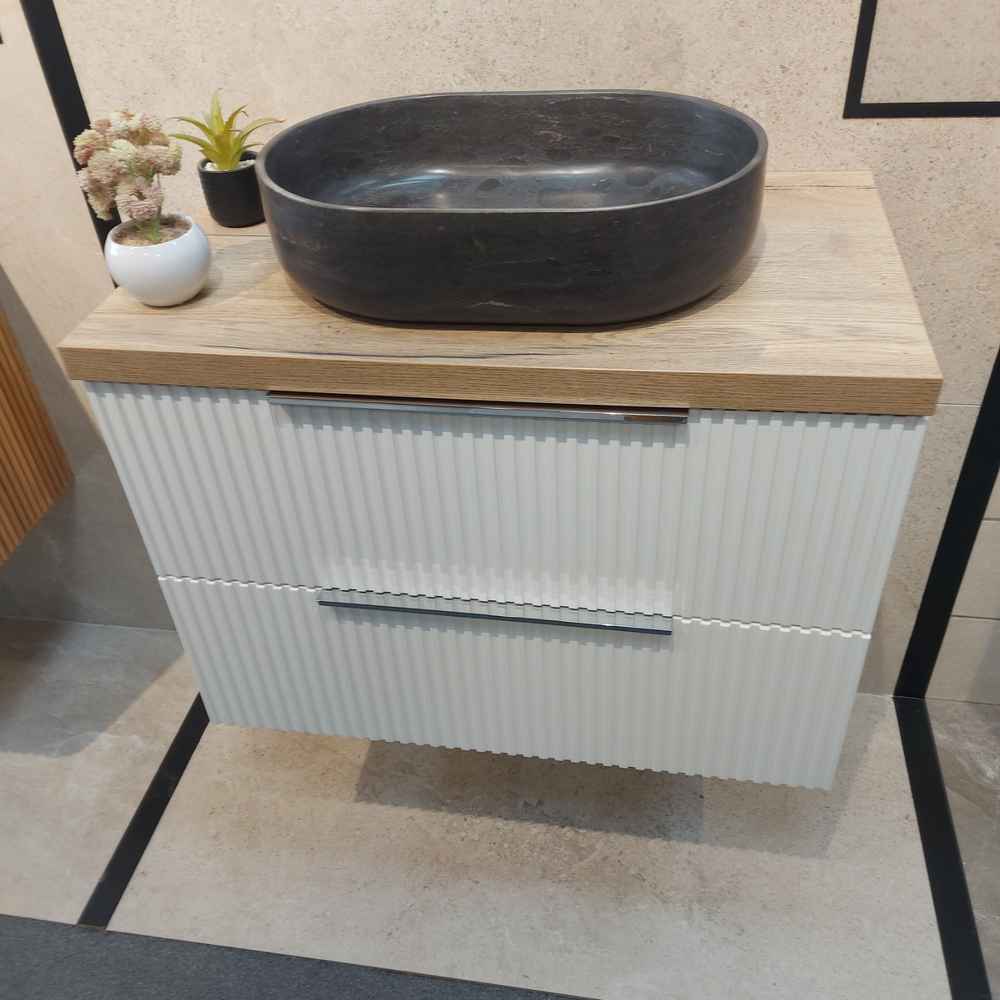 Phoenix White Vanity Unit with Basin – 600mm & 800mm | Chrome Handles - Image 10
